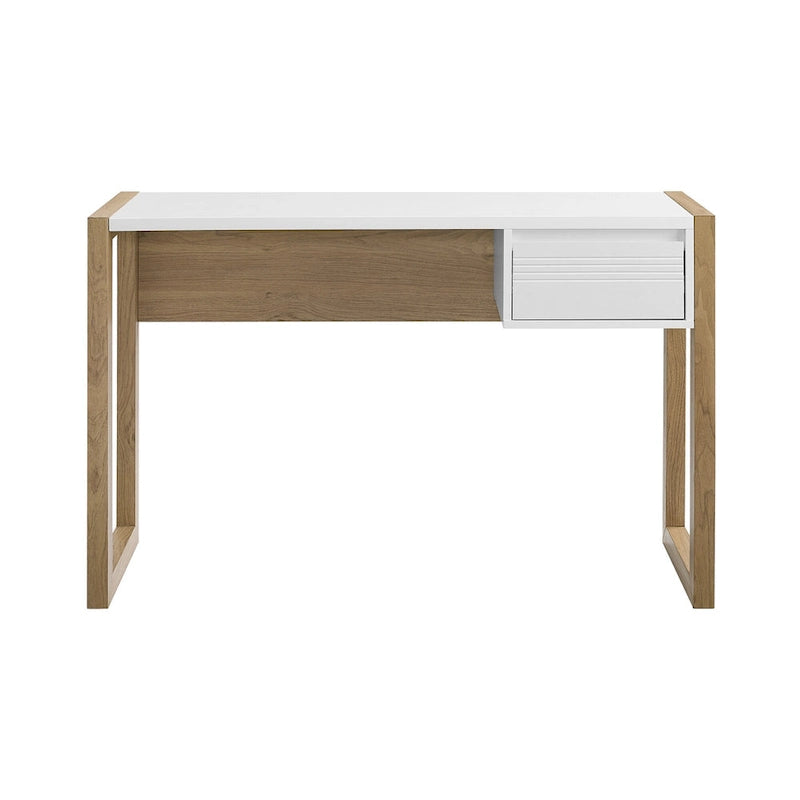 Bureau à un tiroir deux tons