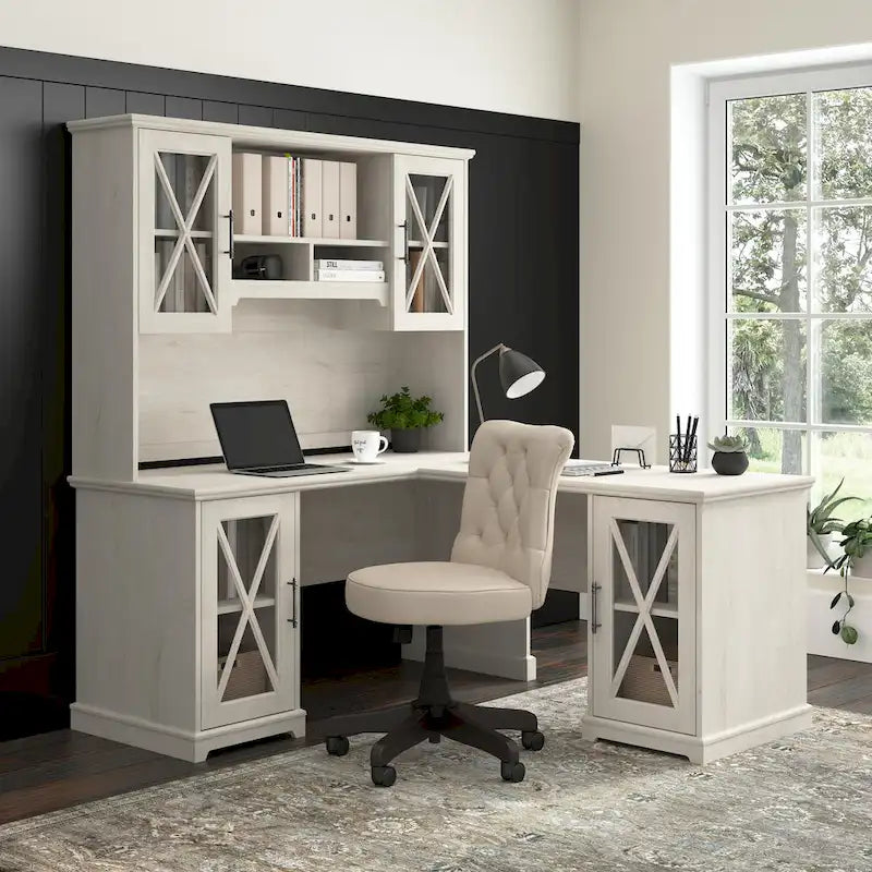 Bureau de style rustique avec armoire de rangement