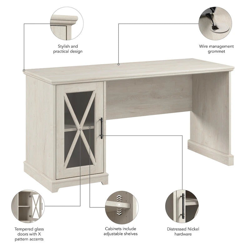 Bureau de style rustique avec armoire de rangement