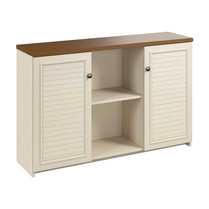 Meuble décoratif avec étagères et portes