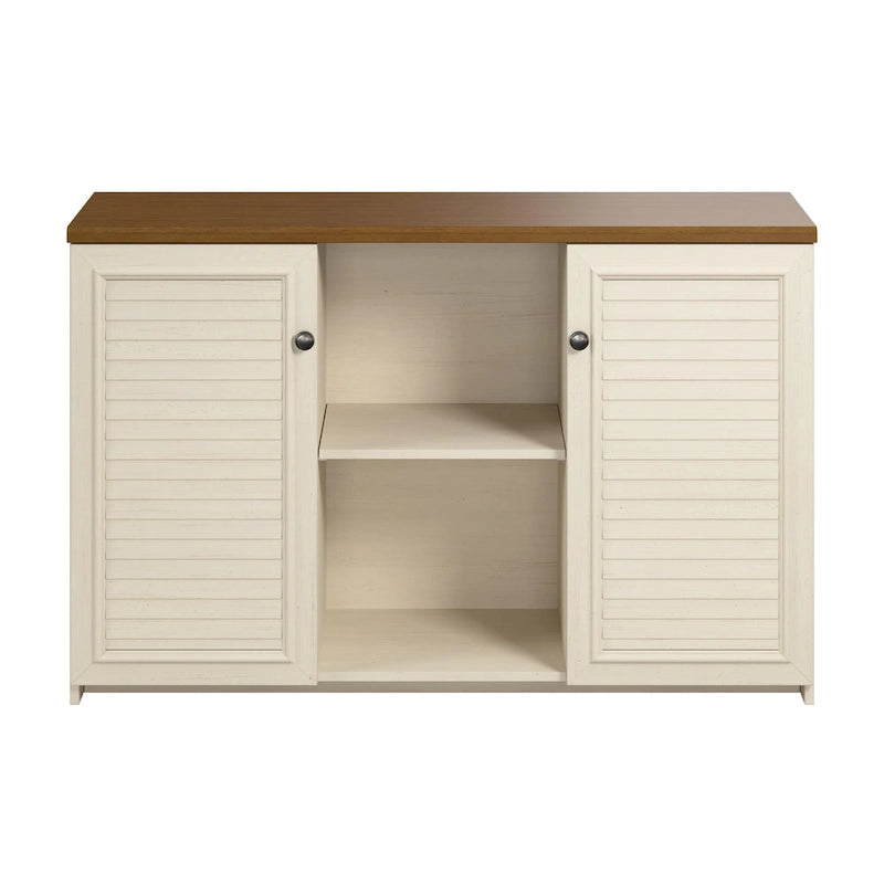 Meuble décoratif avec étagères et portes