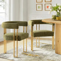 Fauteuil en tissu chenille (lot de 2)