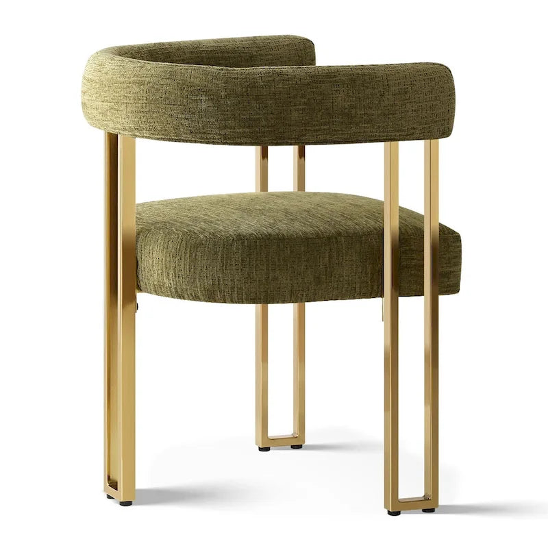 Fauteuil en tissu chenille (lot de 2)