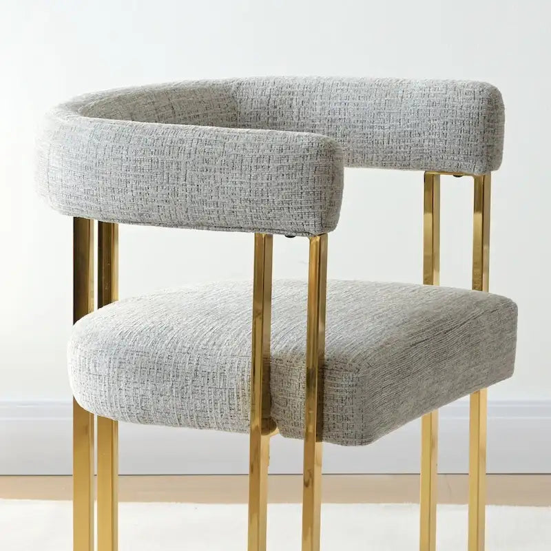 Fauteuil en tissu chenille (lot de 2)