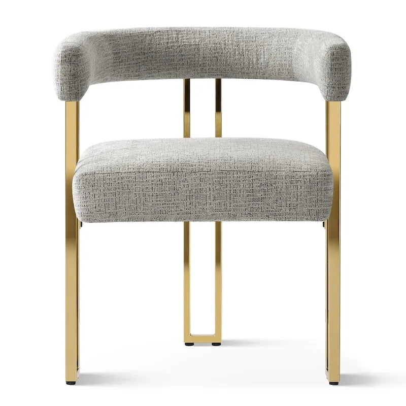 Fauteuil en tissu chenille (lot de 2)