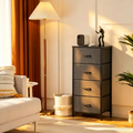 Commode de chambre à coucher avec 4 tiroirs en tissu, tour de rangement étroite pour vêtements, placards, chambre d'enfant, tour de rangement avec placard