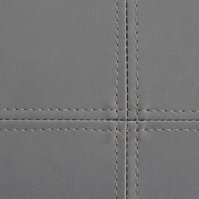 Banc de rangement pliable matelassé — Gris canon de fusil