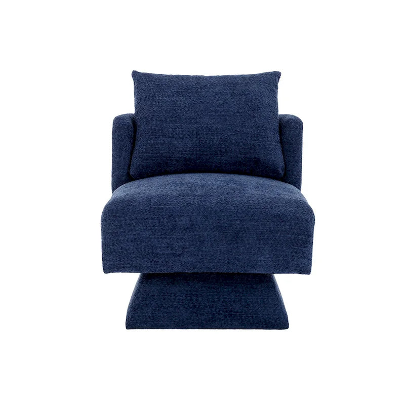 Fauteuils pivotants à 360 degrés en chenille pour salon et chambre à coucher