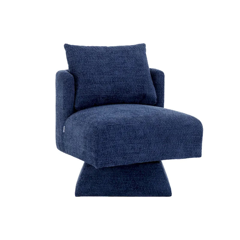 Fauteuils pivotants à 360 degrés en chenille pour salon et chambre à coucher