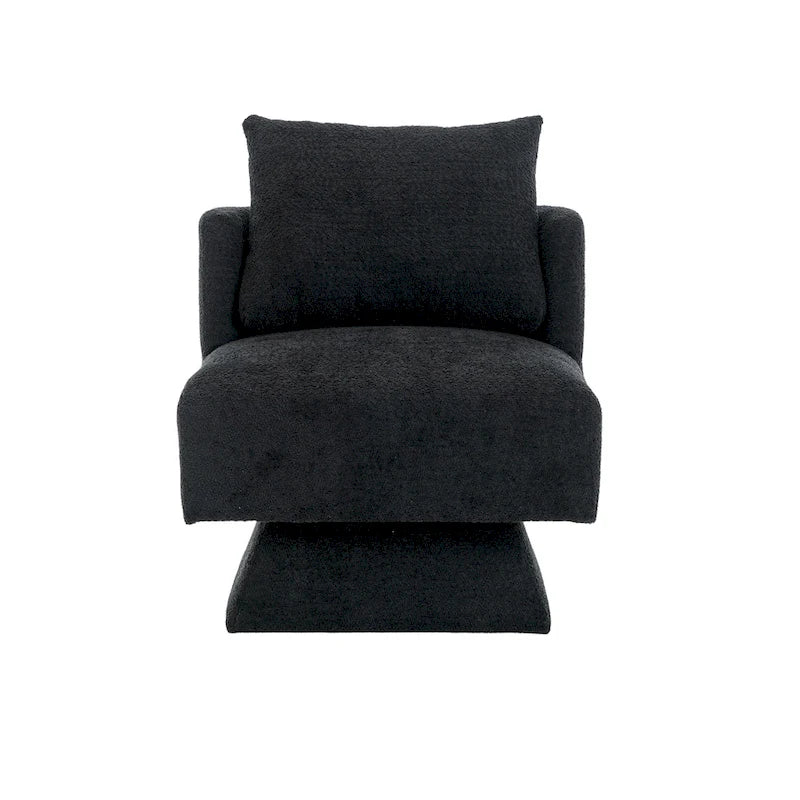 Fauteuils pivotants à 360 degrés en chenille pour salon et chambre à coucher