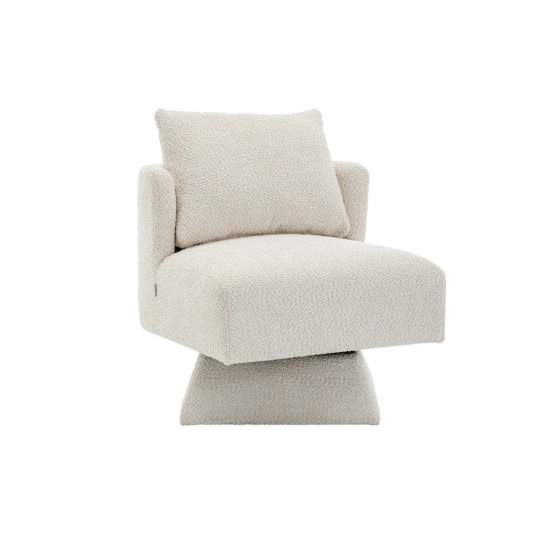 Fauteuils pivotants à 360 degrés en chenille pour salon et chambre à coucher
