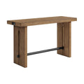 Table d'appoint de canapé à double pied de 152 cm de large — Fini chêne vieilli