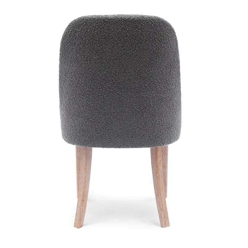 Chaise d'appoint rembourrée en polyester bouclé - Résistante à l'eau et aux taches