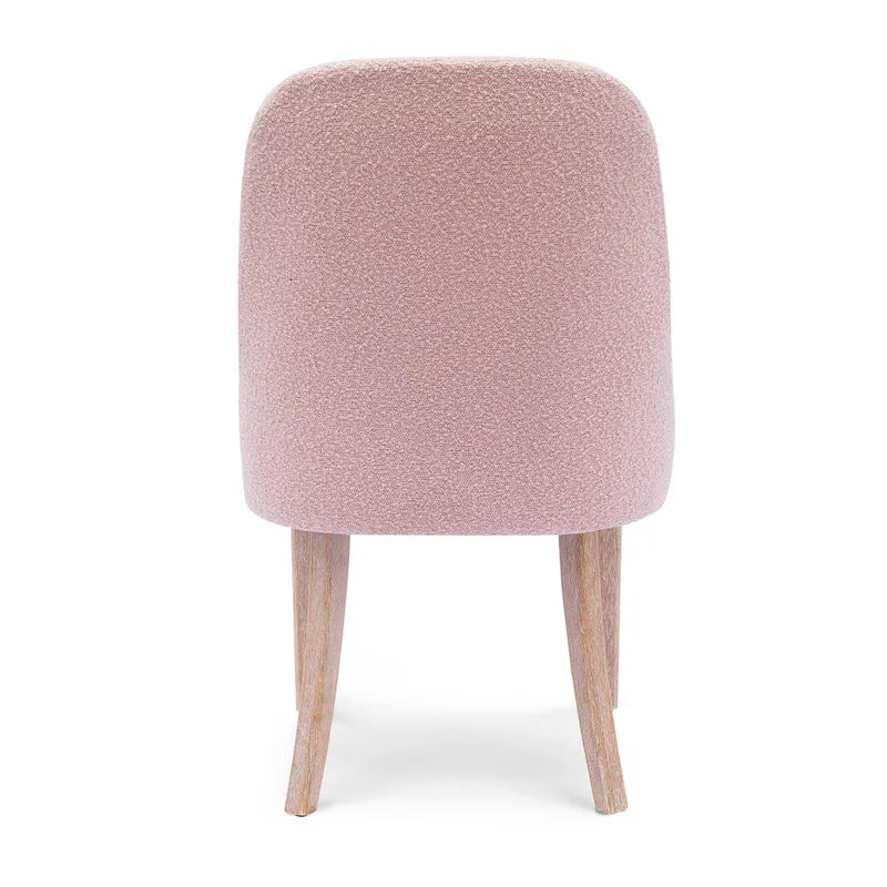 Chaise d'appoint rembourrée en polyester bouclé - Résistante à l'eau et aux taches