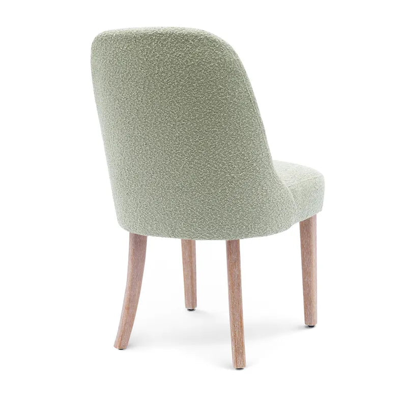 Chaise d'appoint rembourrée en polyester bouclé - Résistante à l'eau et aux taches
