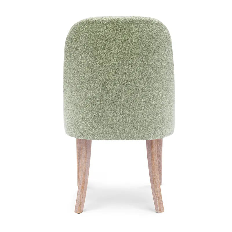 Chaise d'appoint rembourrée en polyester bouclé - Résistante à l'eau et aux taches