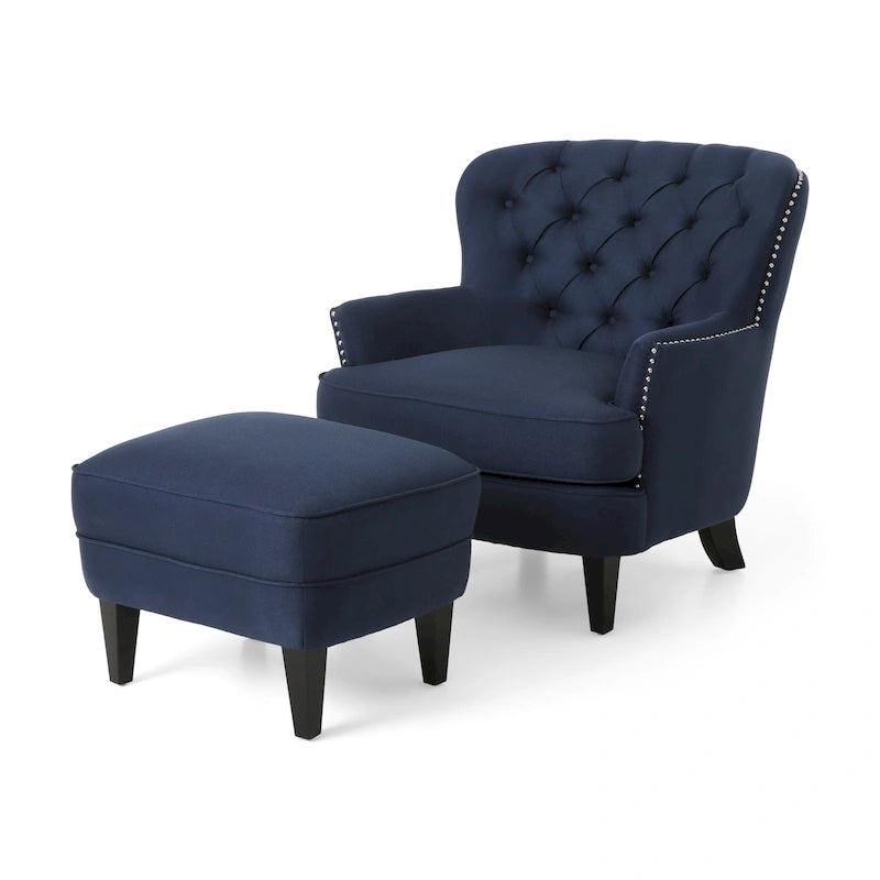Ensemble fauteuil crapaud et repose-pieds