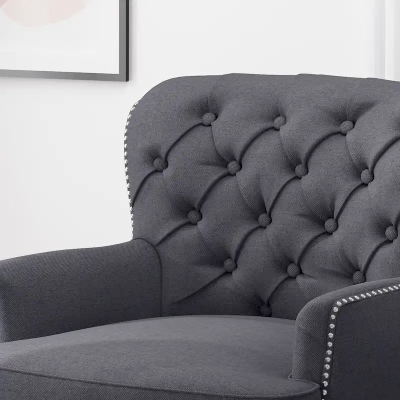 Ensemble fauteuil crapaud et repose-pieds