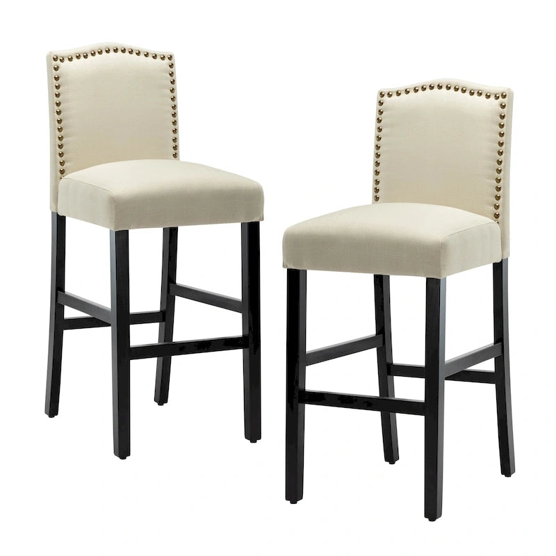 Tabourets de bar rembourrés de 28 pouces, lot de 2