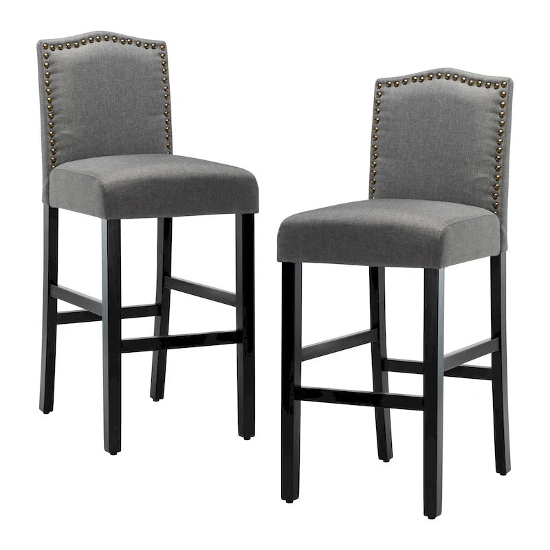 Tabourets de bar rembourrés de 28 pouces, lot de 2