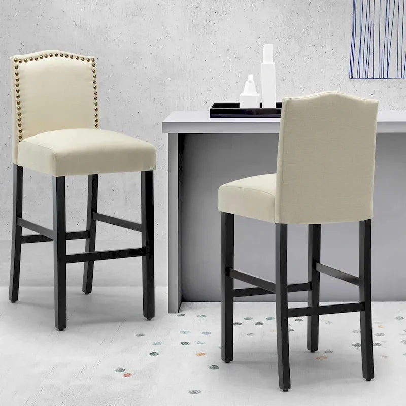 Tabourets de bar rembourrés de 28 pouces, lot de 2