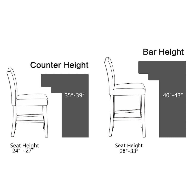 Tabourets de bar rembourrés de 28 pouces, lot de 2