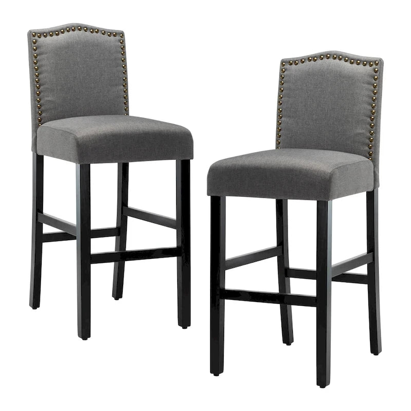 Tabourets de bar rembourrés de 28 pouces, lot de 2