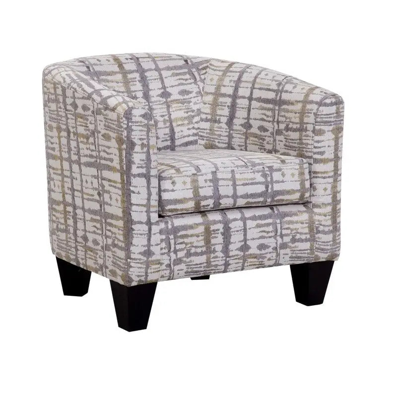 Fauteuil d'appoint Grafton Home Enzo en tissu capitonné, doré et gris moucheté