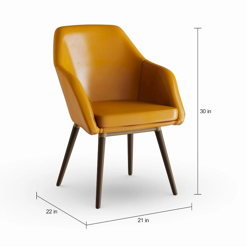 Fauteuils en similicuir cappuccino (lot de 2)