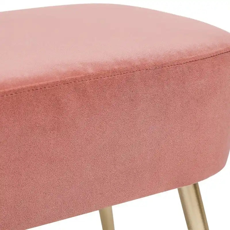 Banc/Repose-pieds en velours, Banc de bout de lit (avec pieds en métal), Chaise de coiffeuse