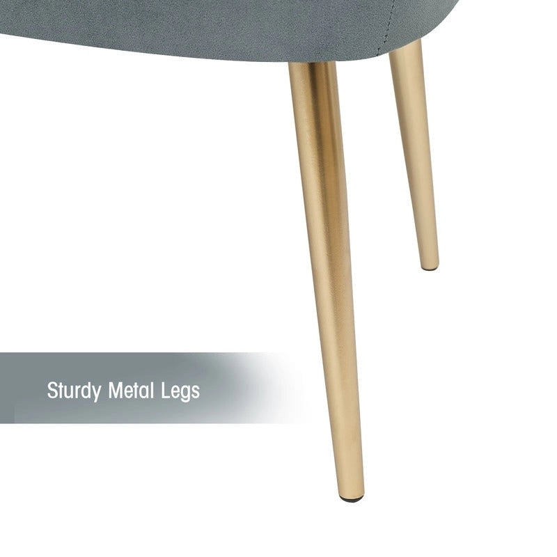 Banc/Repose-pieds en velours, Banc de bout de lit (avec pieds en métal), Chaise de coiffeuse