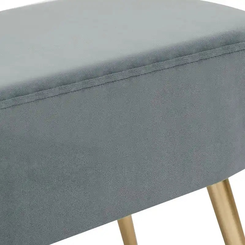 Banc/Repose-pieds en velours, Banc de bout de lit (avec pieds en métal), Chaise de coiffeuse