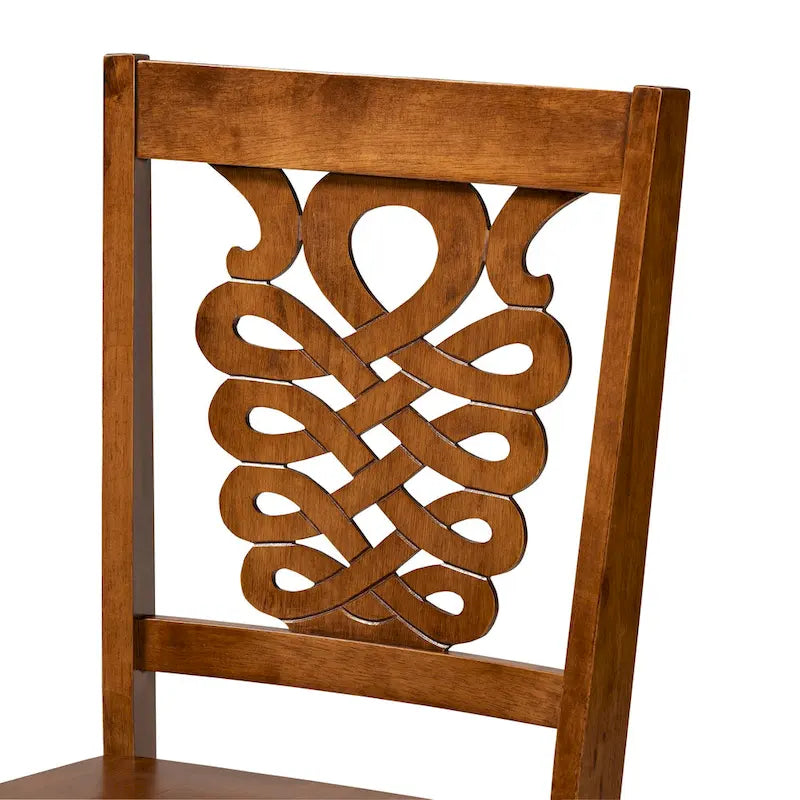 Ensemble de deux chaises de salle à manger de style transitionnel moderne-contemporain