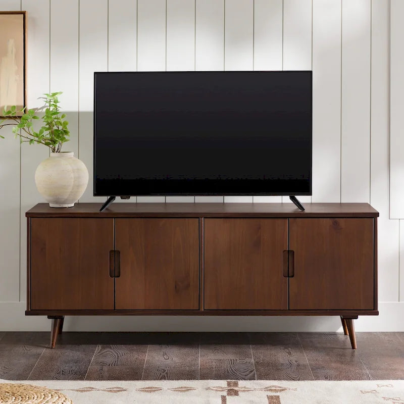 Meuble TV en bois massif moderne de style médiéval