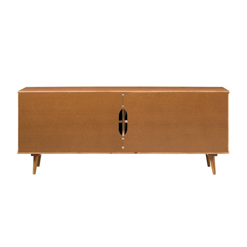 Meuble TV en bois massif moderne de style médiéval