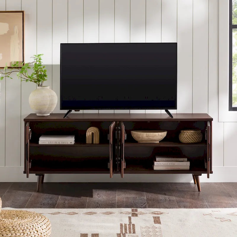 Meuble TV en bois massif moderne de style médiéval