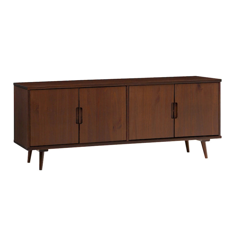 Meuble TV en bois massif moderne de style médiéval