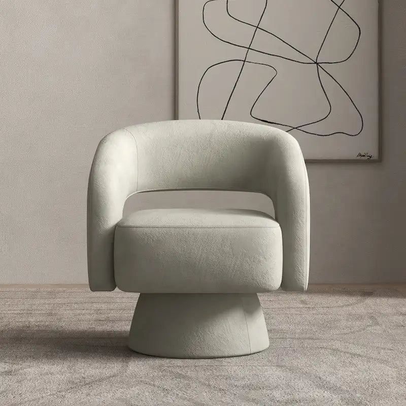 Fauteuil moderne pivotant à 360 degrés en tissu