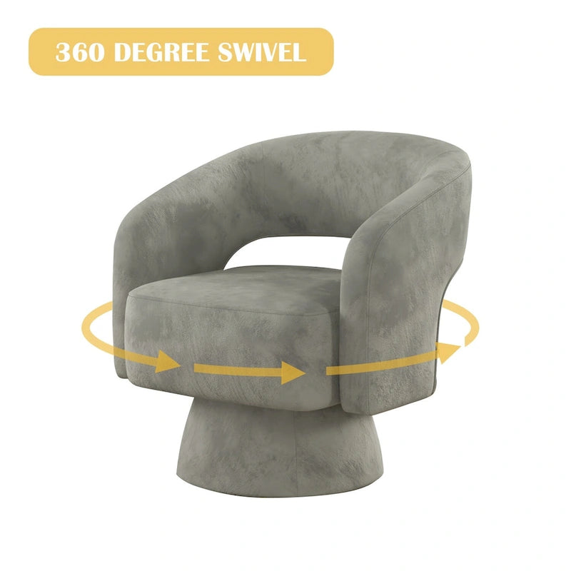 Fauteuil moderne pivotant à 360 degrés en tissu