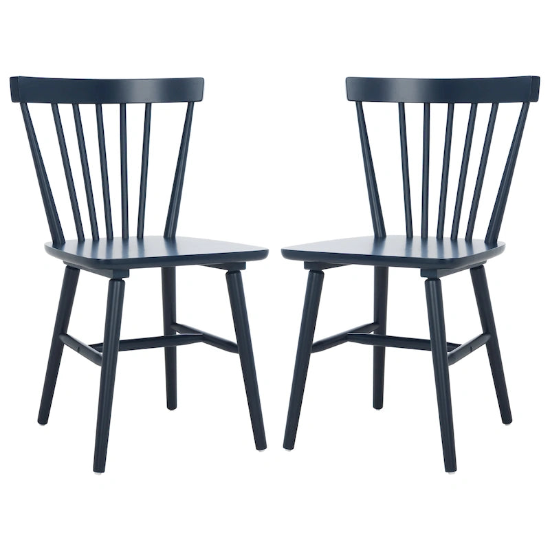 Chaises de salle à manger à dossier fuseau de style rustique (lot de 2) — 50,8 cm L x 50,8 cm P x 83,8 cm H