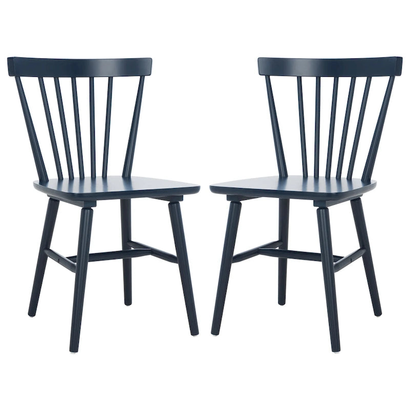 Chaises de salle à manger à dossier fuseau de style rustique (lot de 2) — 50,8 cm L x 50,8 cm P x 83,8 cm H