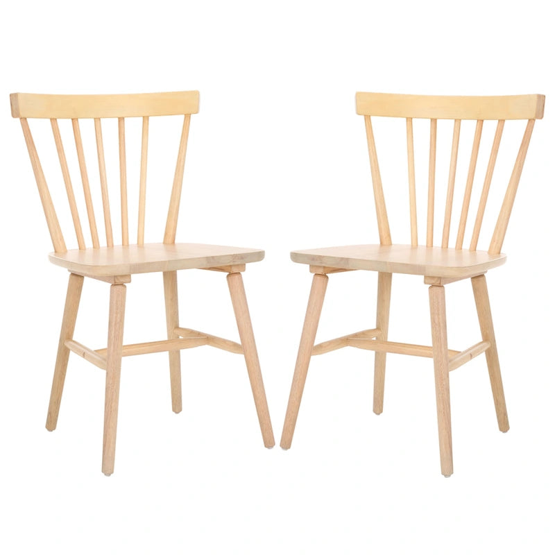 Chaises de salle à manger à dossier fuseau de style rustique (lot de 2) — 50,8 cm L x 50,8 cm P x 83,8 cm H