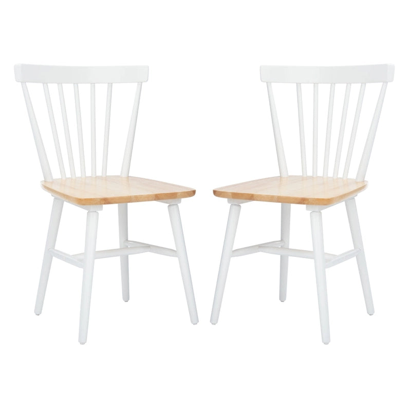 Chaises de salle à manger à dossier fuseau de style rustique (lot de 2) — 50,8 cm L x 50,8 cm P x 83,8 cm H
