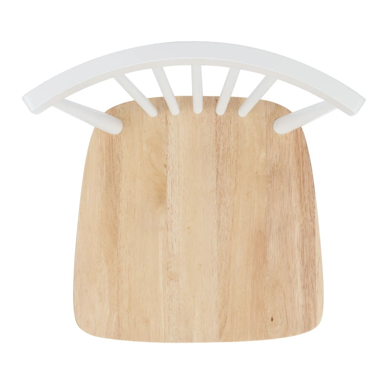 Chaises de salle à manger à dossier fuseau de style rustique (lot de 2) — 50,8 cm L x 50,8 cm P x 83,8 cm H