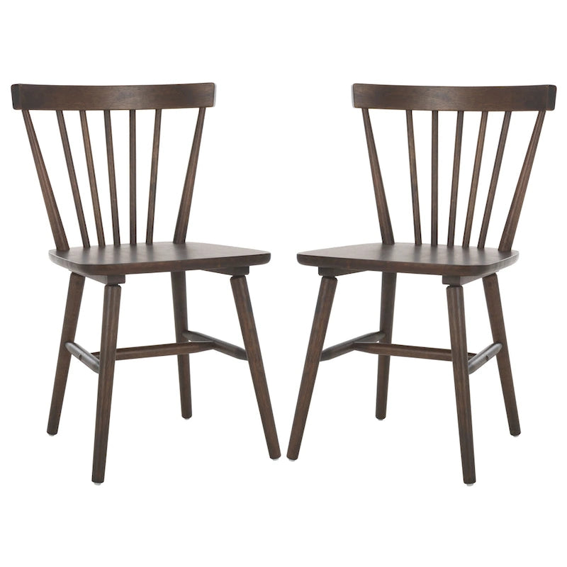 Chaises de salle à manger à dossier fuseau de style rustique (lot de 2) — 50,8 cm L x 50,8 cm P x 83,8 cm H
