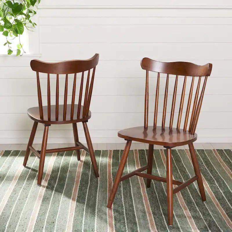 Chaises de salle à manger Windsor à dossier à barreaux (Lot de 2) — 43,18 cm L x 48,26 cm P x 86,36 cm H