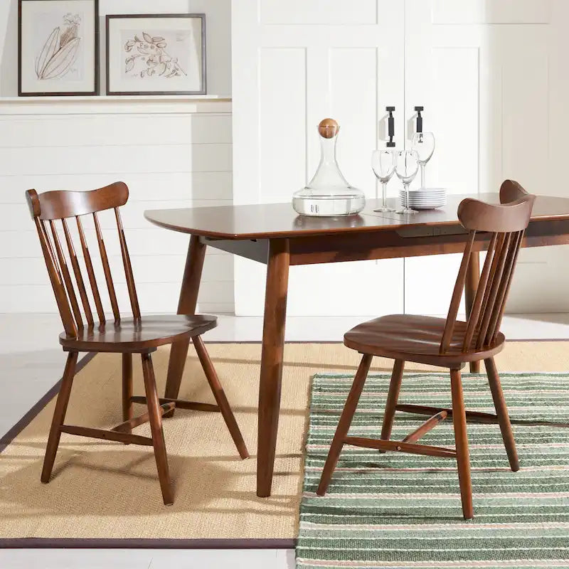 Chaises de salle à manger Windsor à dossier à barreaux (Lot de 2) — 43,18 cm L x 48,26 cm P x 86,36 cm H