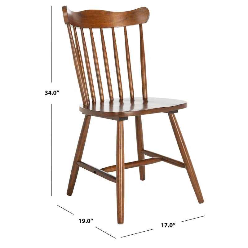Chaises de salle à manger Windsor à dossier à barreaux (Lot de 2) — 43,18 cm L x 48,26 cm P x 86,36 cm H