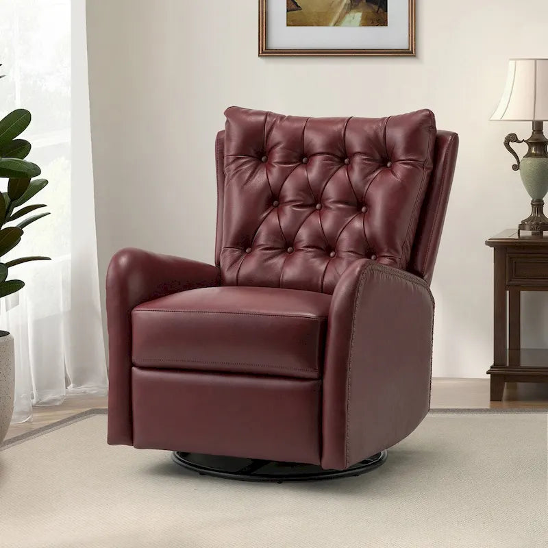 Fauteuil de salon en cuir véritable, style milieu du siècle (piètement métallique)