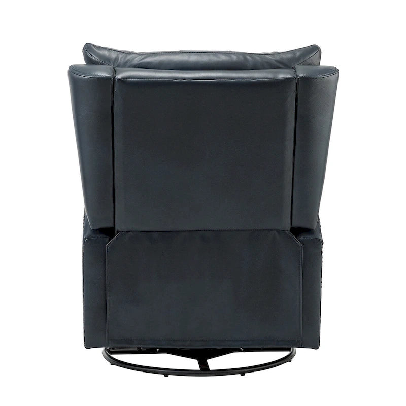 Fauteuil de salon en cuir véritable, style milieu du siècle (piètement métallique)